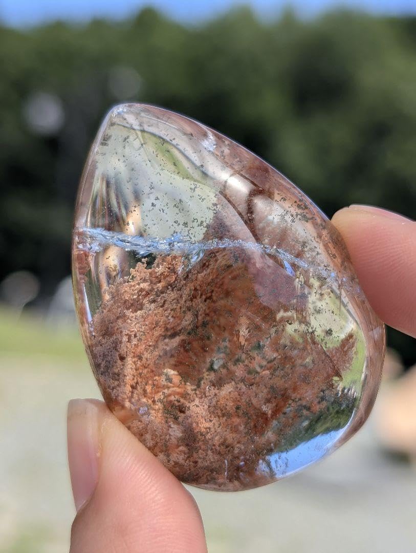 Amazon.co.jp: 大き目 56g美品 ガーデンクォーツ ポイント 水滴形 YY09